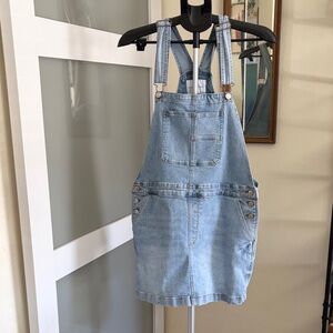 Celebrity Pink Faded Blue Denim Overall Dress